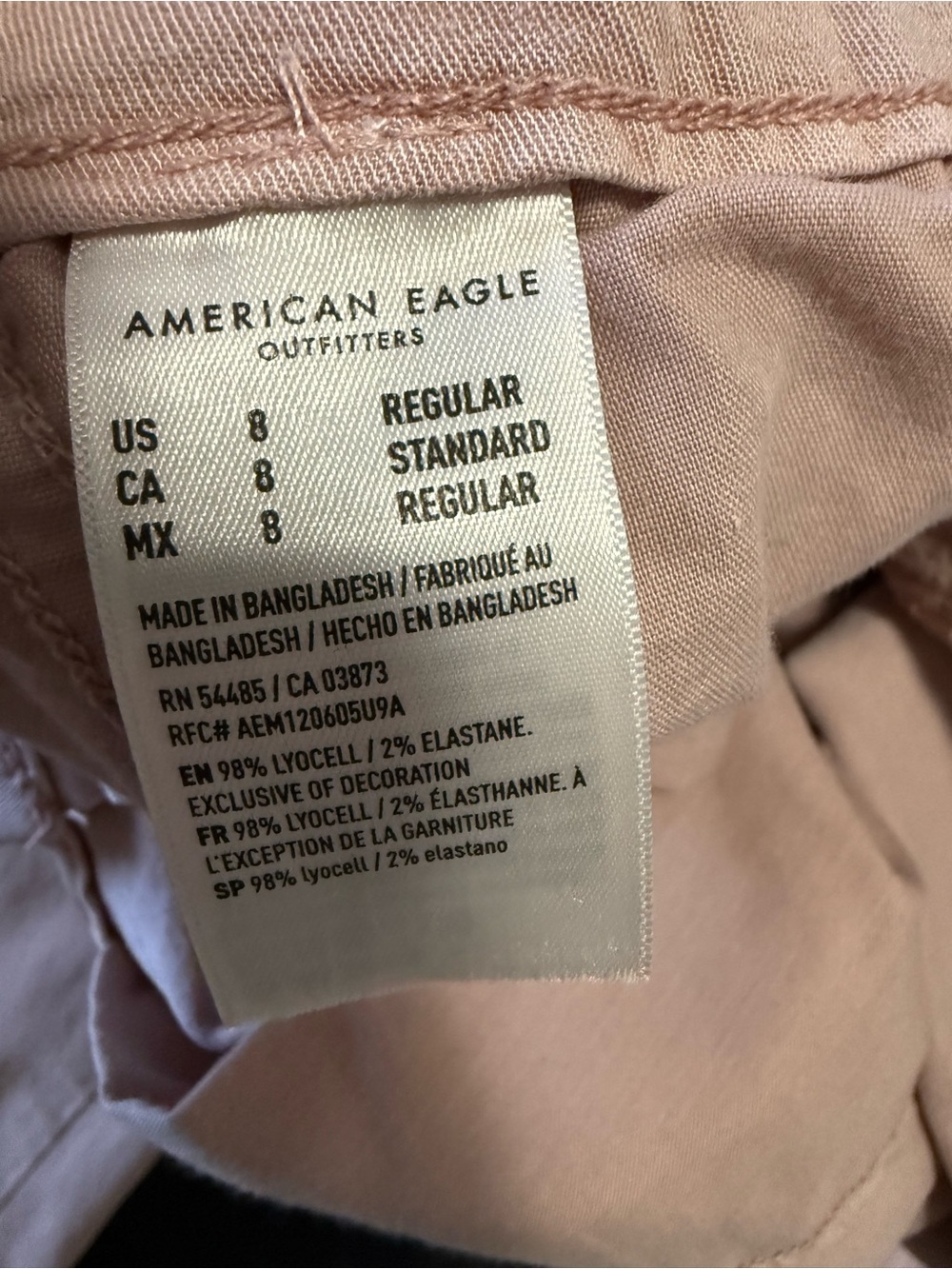 American Eagle Outfitters Mid-Rise Baggy Wide Leg Cargo Pants Light Pink Size 8 - Picture 12 of 12